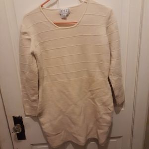 Cream Lined Bodycon dress